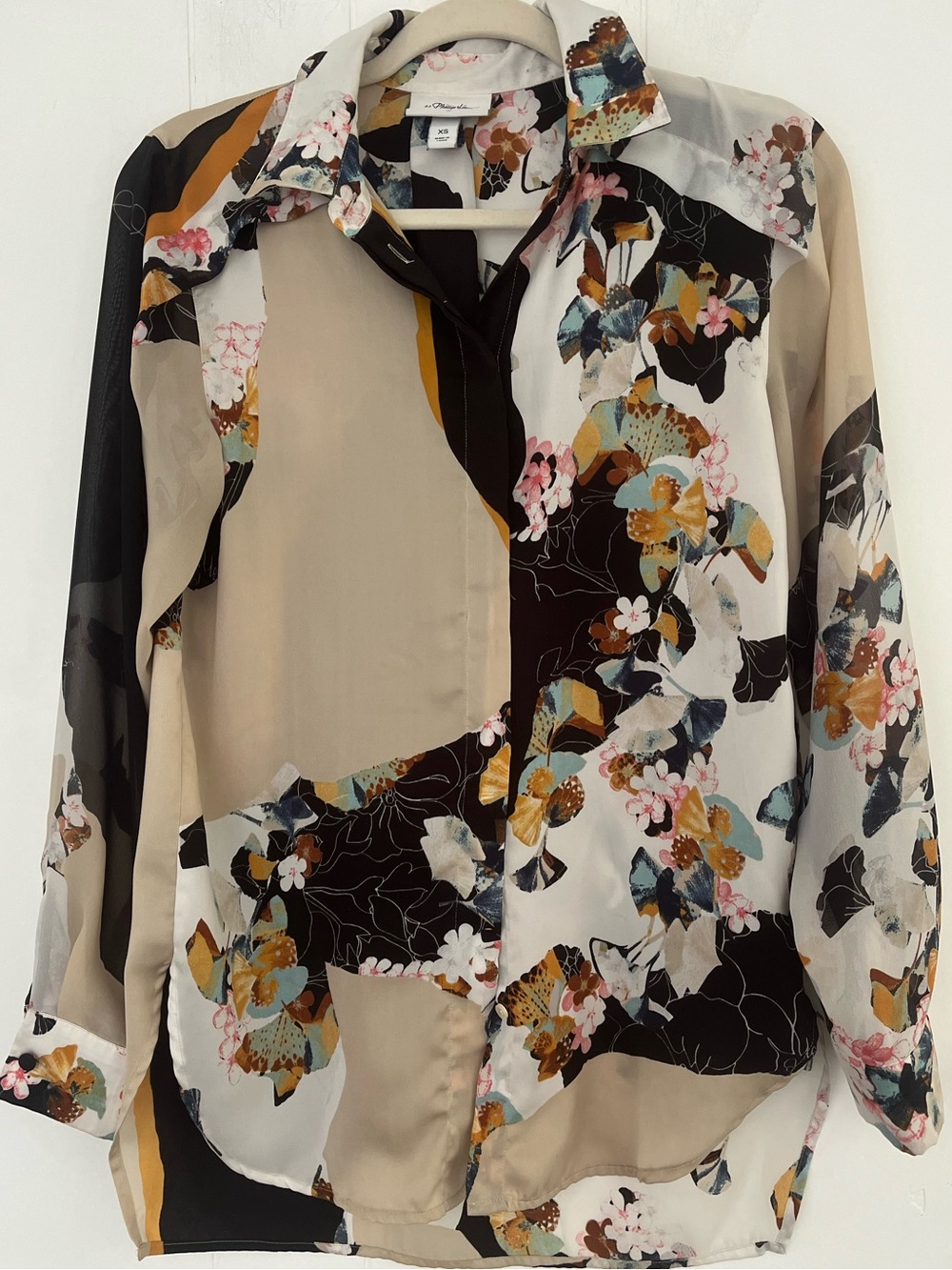 3.1 Phillip Lim x Target Color Block & Floral Hi Low Blouse Size XS